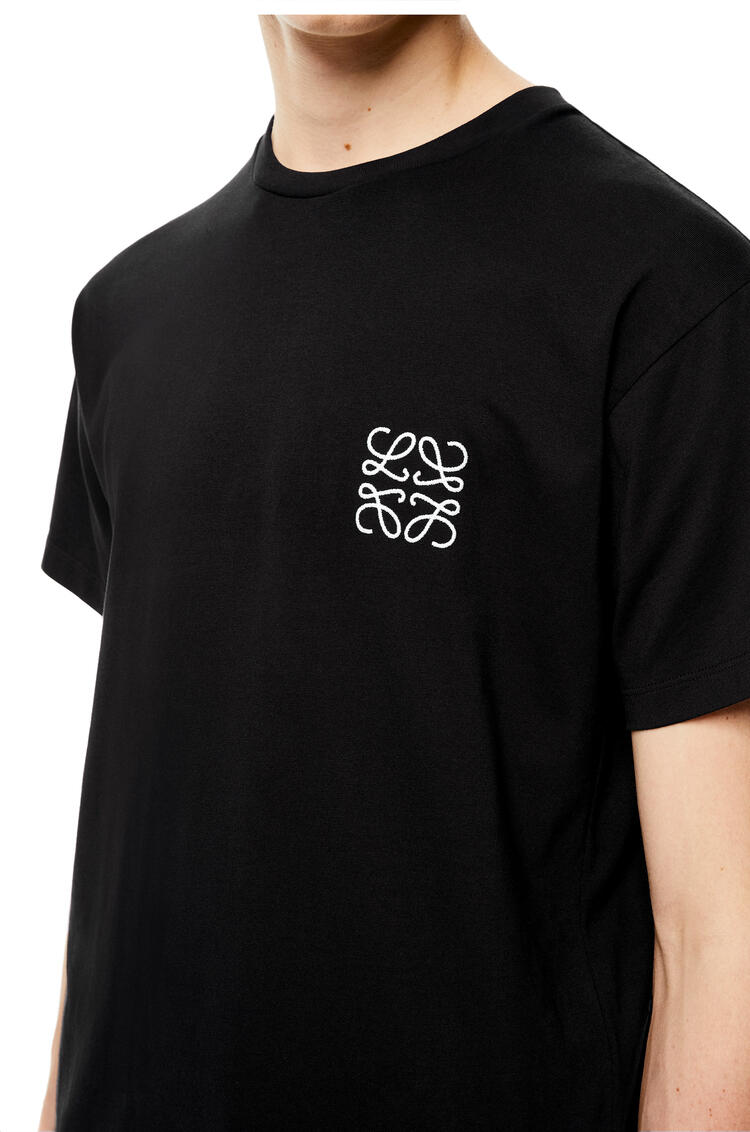 LOEWE Camiseta en algodón con anagrama Negro pdp_rd