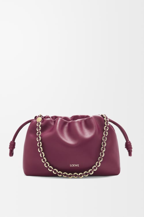 LOEWE Medium Flamenco purse in mellow nappa lambskin Crimson plp_rd