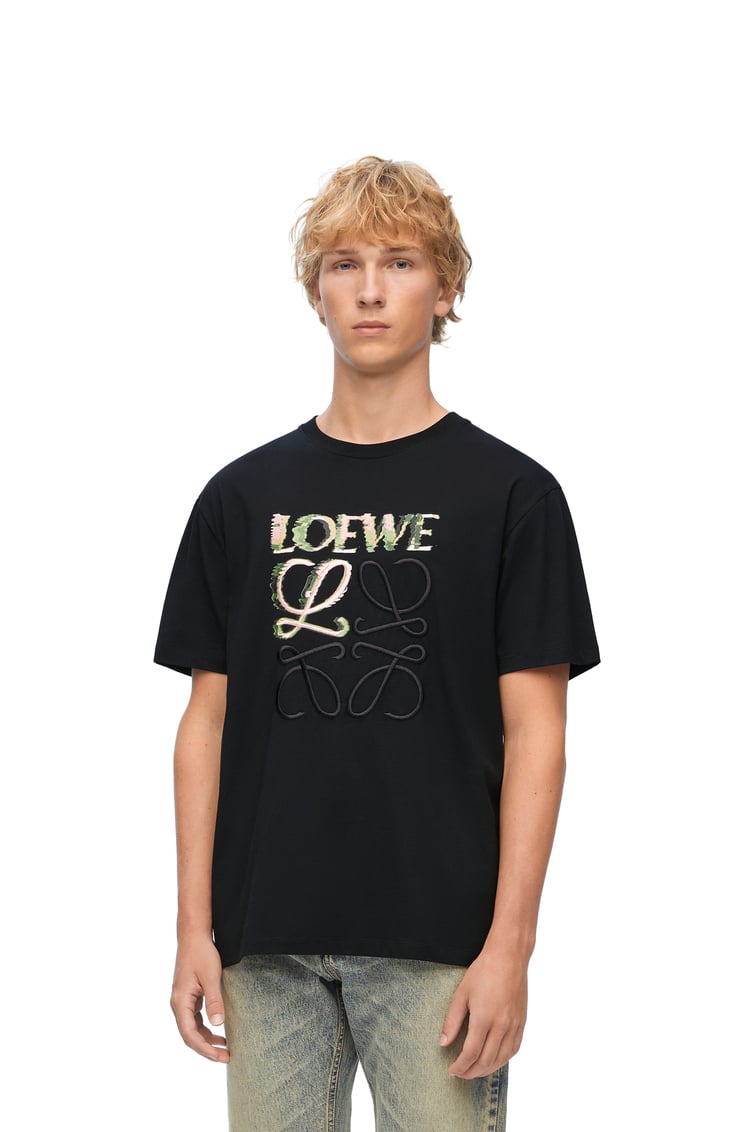 LOEWE Relaxed fit T-shirt in cotton Black/Multicolor