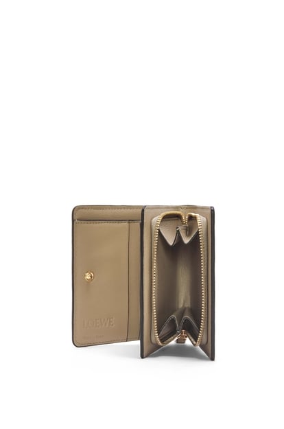 LOEWE Puzzle compact zip wallet in classic calfskin Clay Green/Butter plp_rd