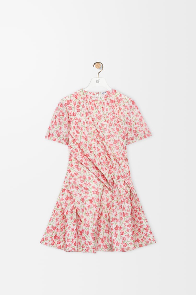 LOEWE ツイステッド ドレス（シルクブレンドタフタ） ホワイト/ピンク