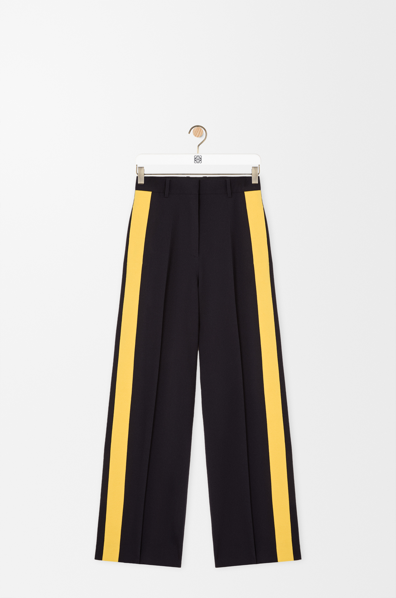 LOEWE Pantalón en mezcla de viscosa y lana Azul Marino/Amarillo