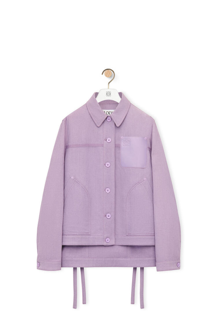 LOEWE Workwear jacket in linen blend Purple