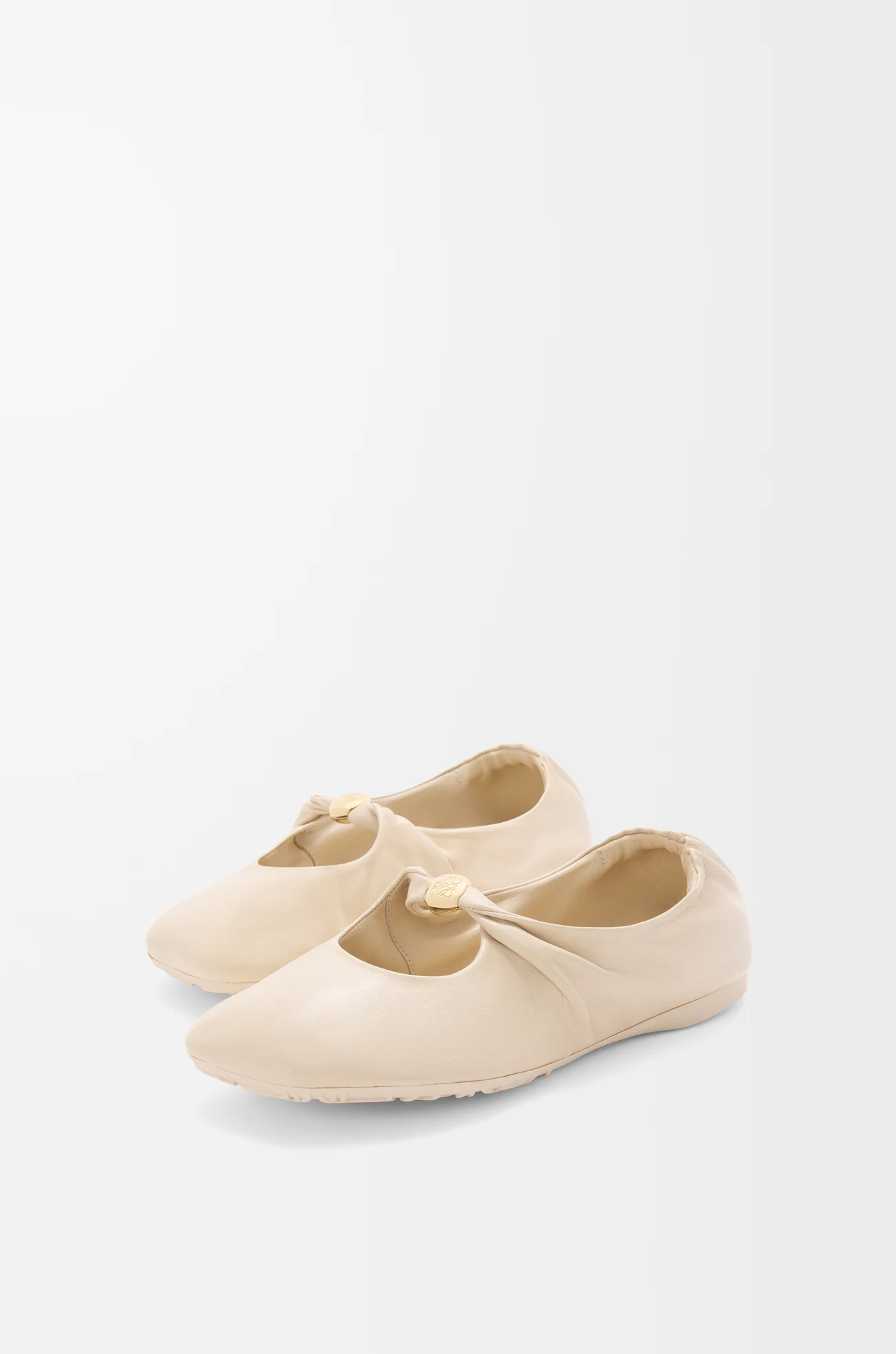 LOEWE Pebble Soft ballerina in nappa lambskin Dough