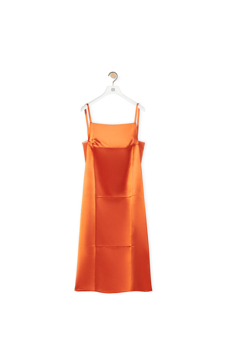 LOEWE Slip dress in satin Bright Orange pdp_rd