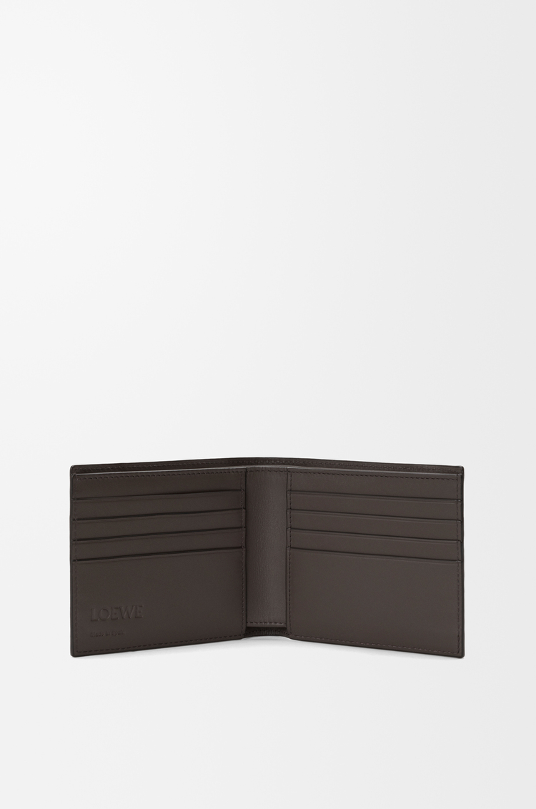 LOEWE 柔軟粒面小牛皮 Puzzle 雙摺錢包 深灰色