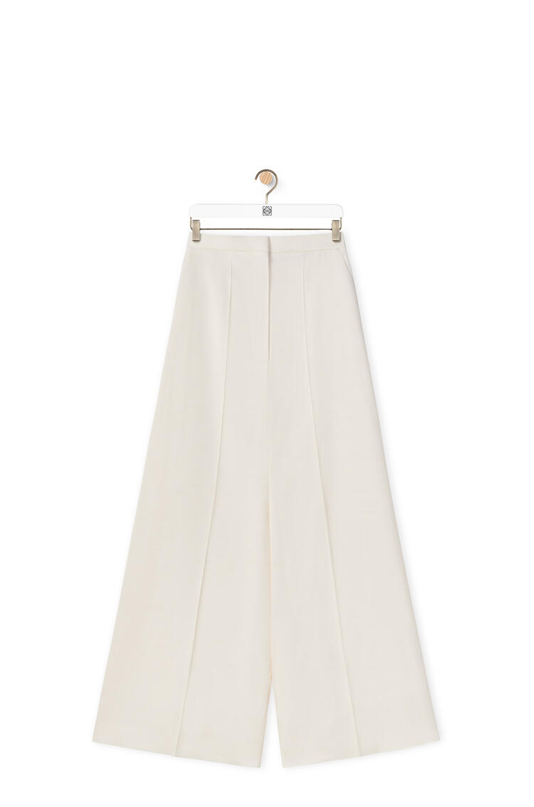 LOEWE Tailored trousers in wool and silk Ivory