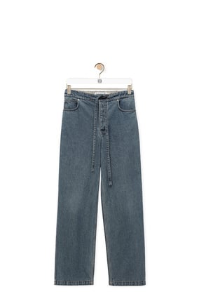 LOEWE Drawstring jeans in denim Blue Jeans Chine