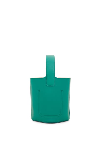LOEWE Mini Pebble Bucket bag in mellow calfskin Emerald Green plp_rd