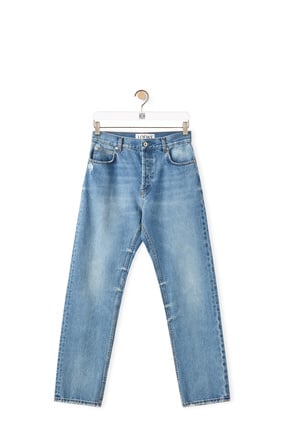 LOEWE Tapered light wash jeans in cotton Light Blue