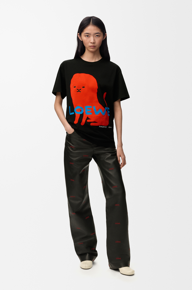 LOEWE Regular fit t-shirt in cotton ブラック