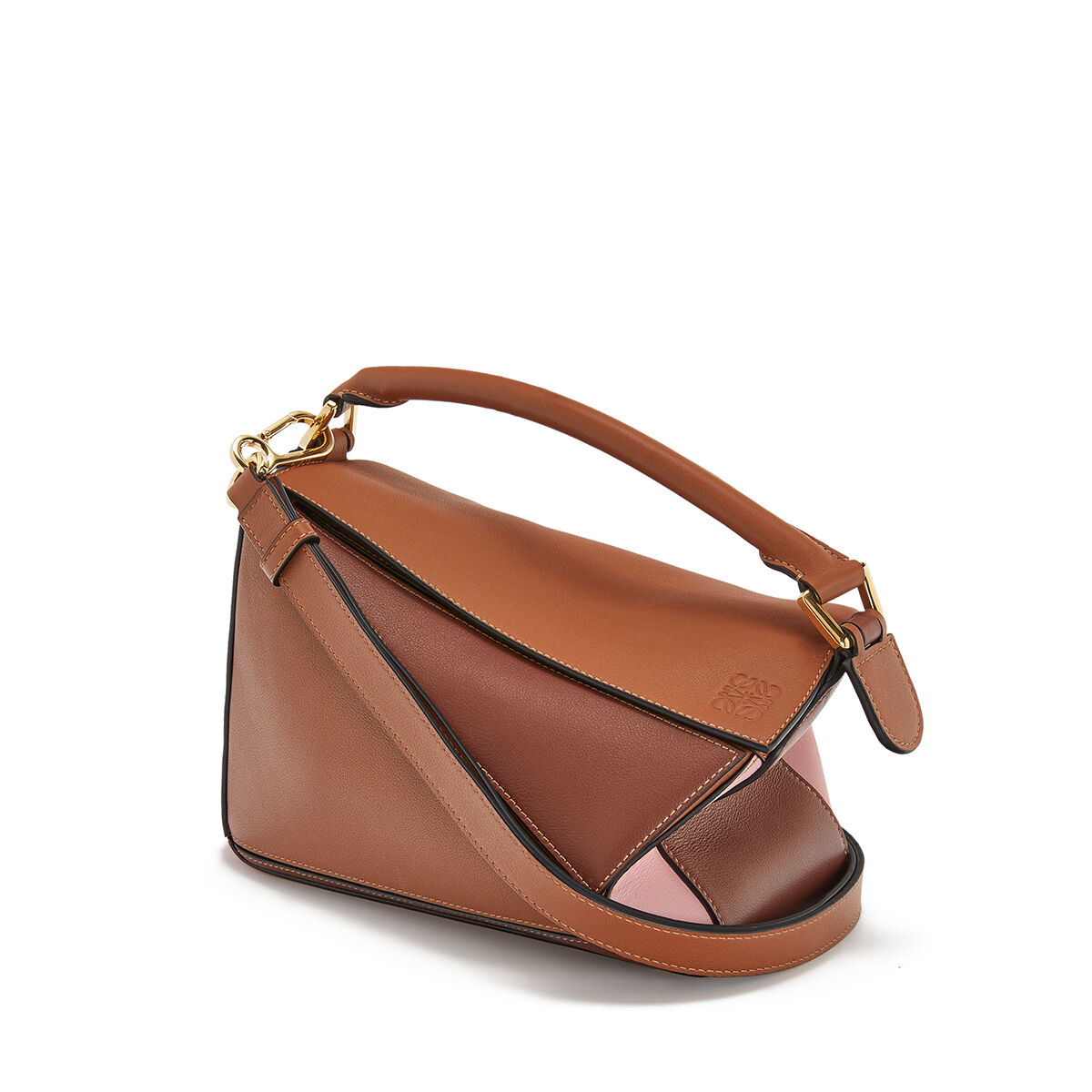 Puzzle Small Bag Tan/Medium Pink LOEWE