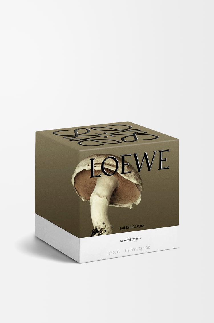 LOEWE Large Mushroom candle Light Grey