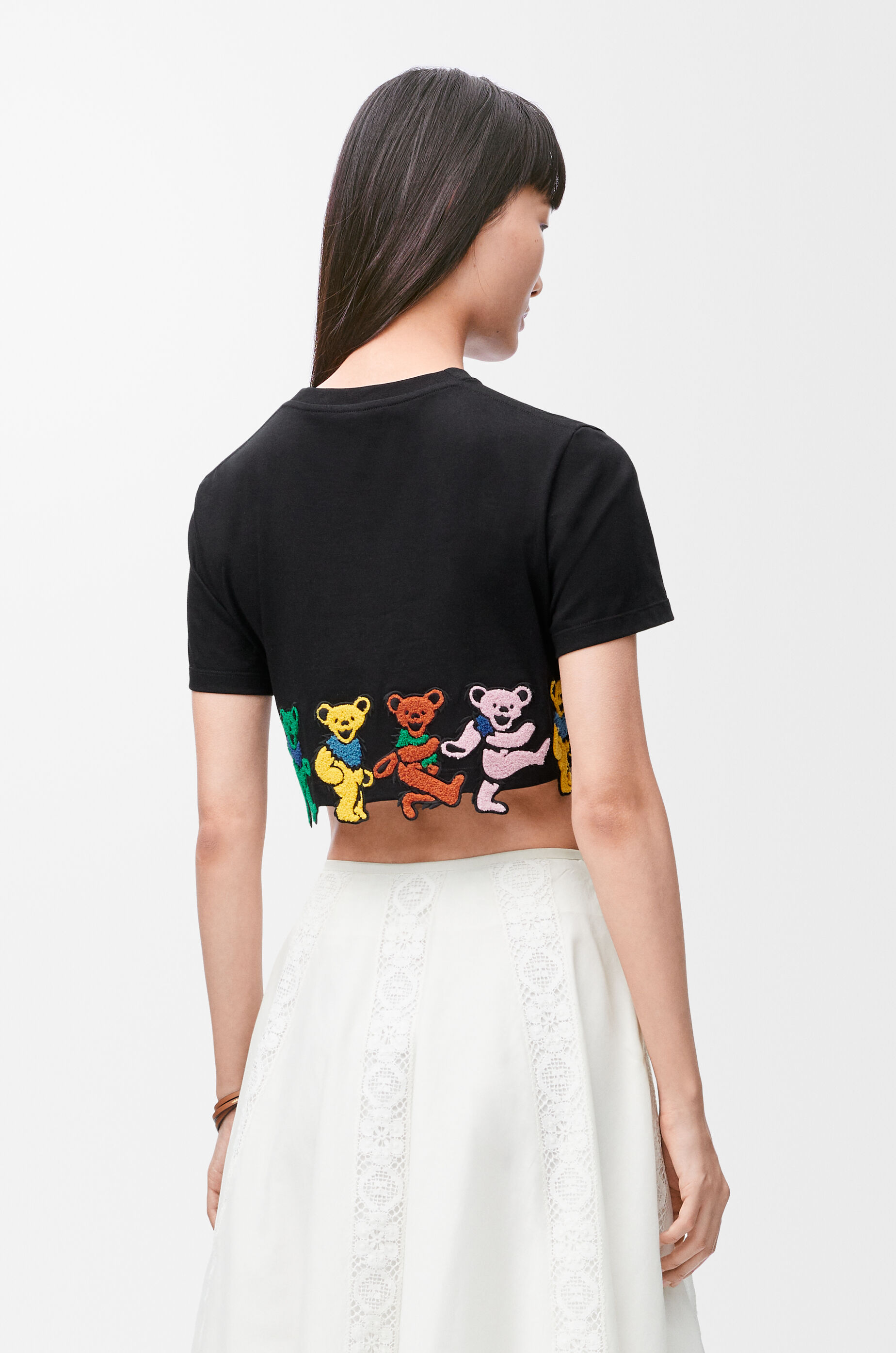 【後払い手数料無料】 in T-shirt Cropped cotton LOEWE - Black トップス