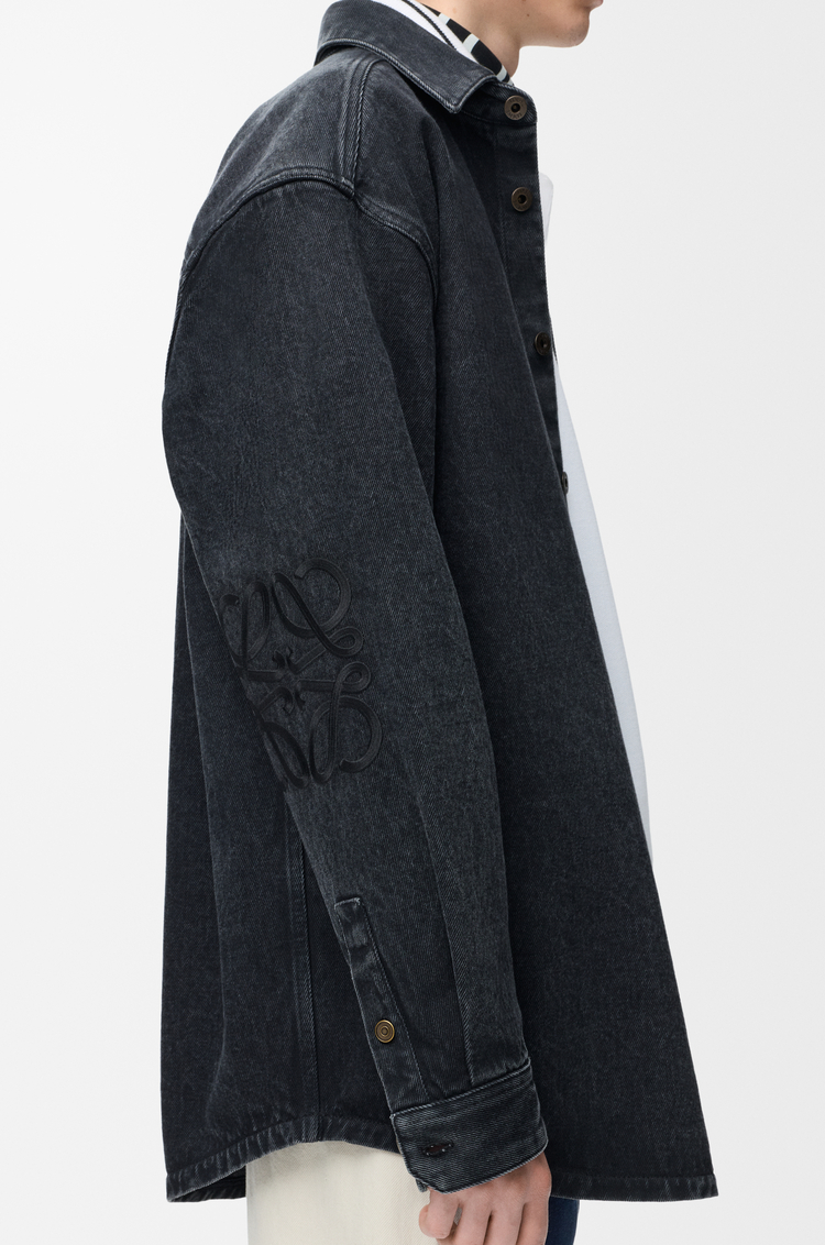 LOEWE Sobrecamisa Anagram en denim Negro