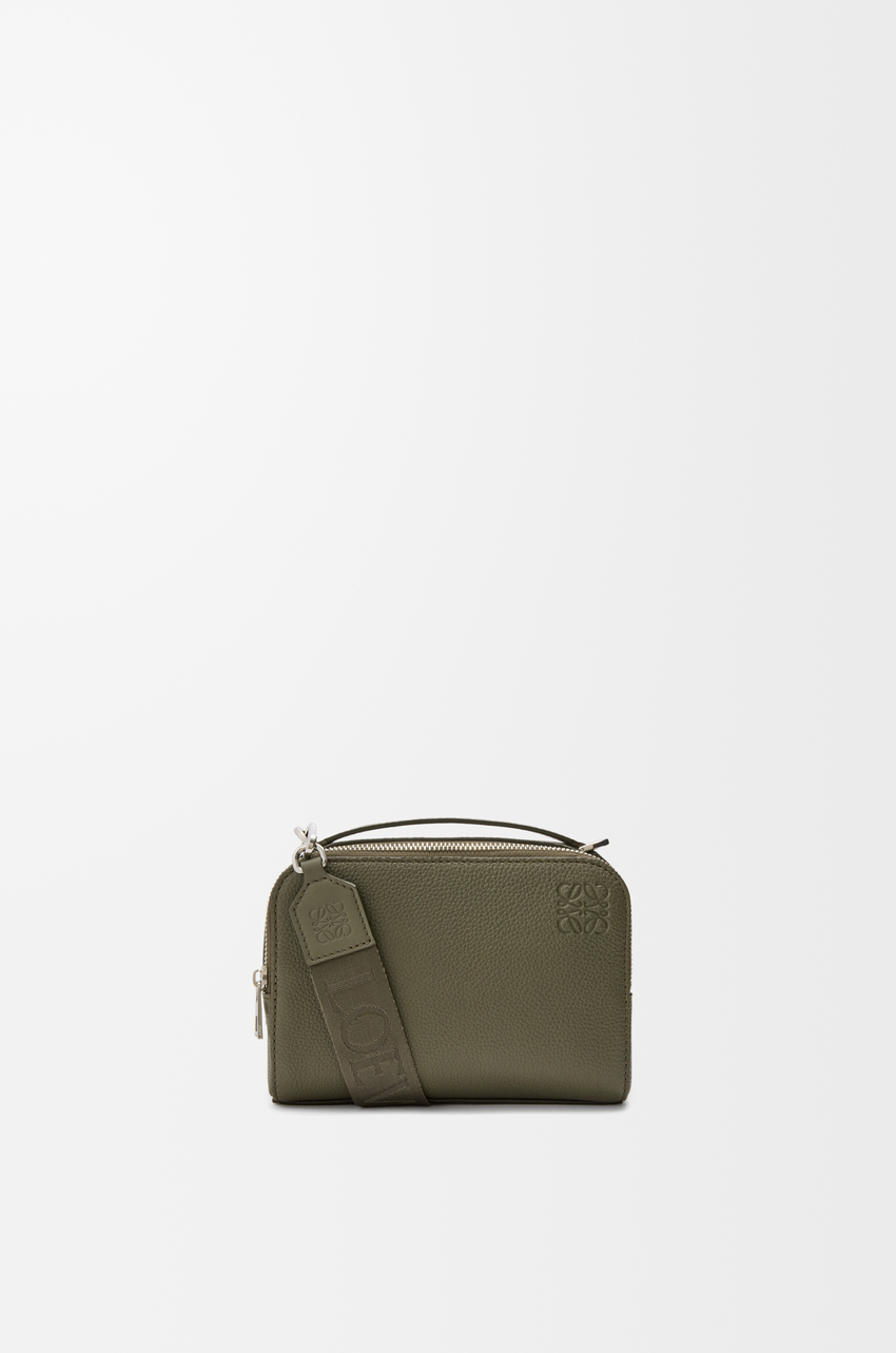 Mini crossbody camera bag in soft grained calfskin