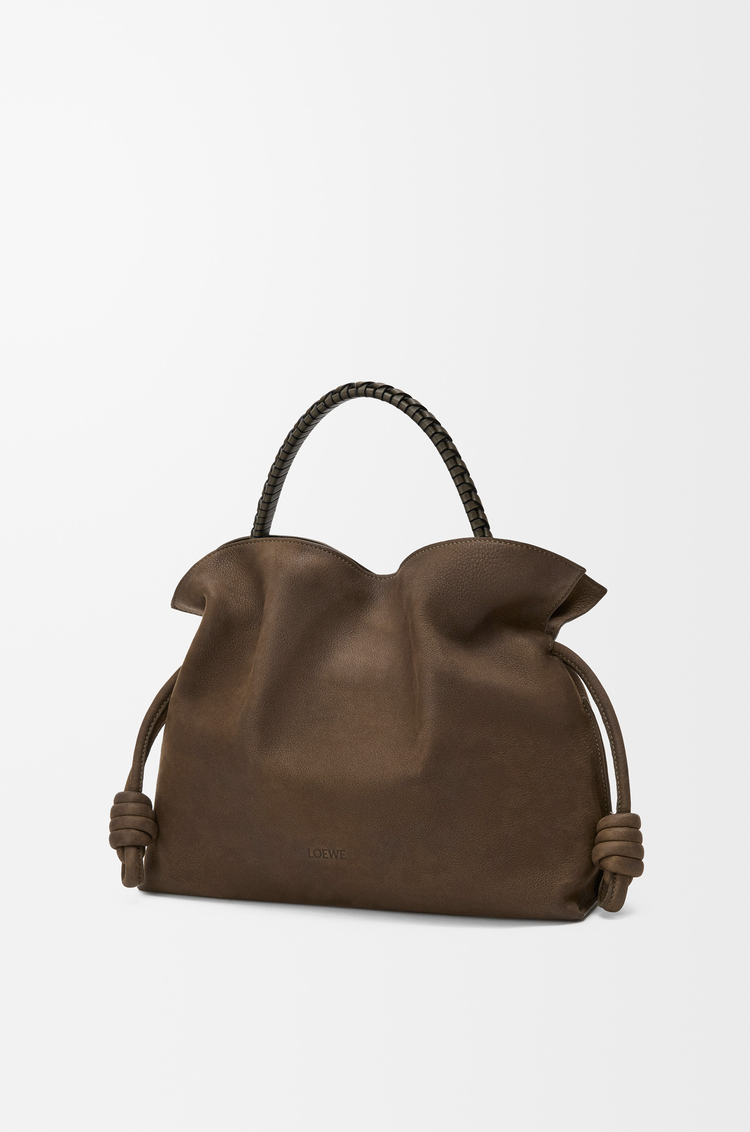 LOEWE Kurzer Riemen aus klassischem Kalbsleder mit Pfeilmotiv Schokoladenbraun