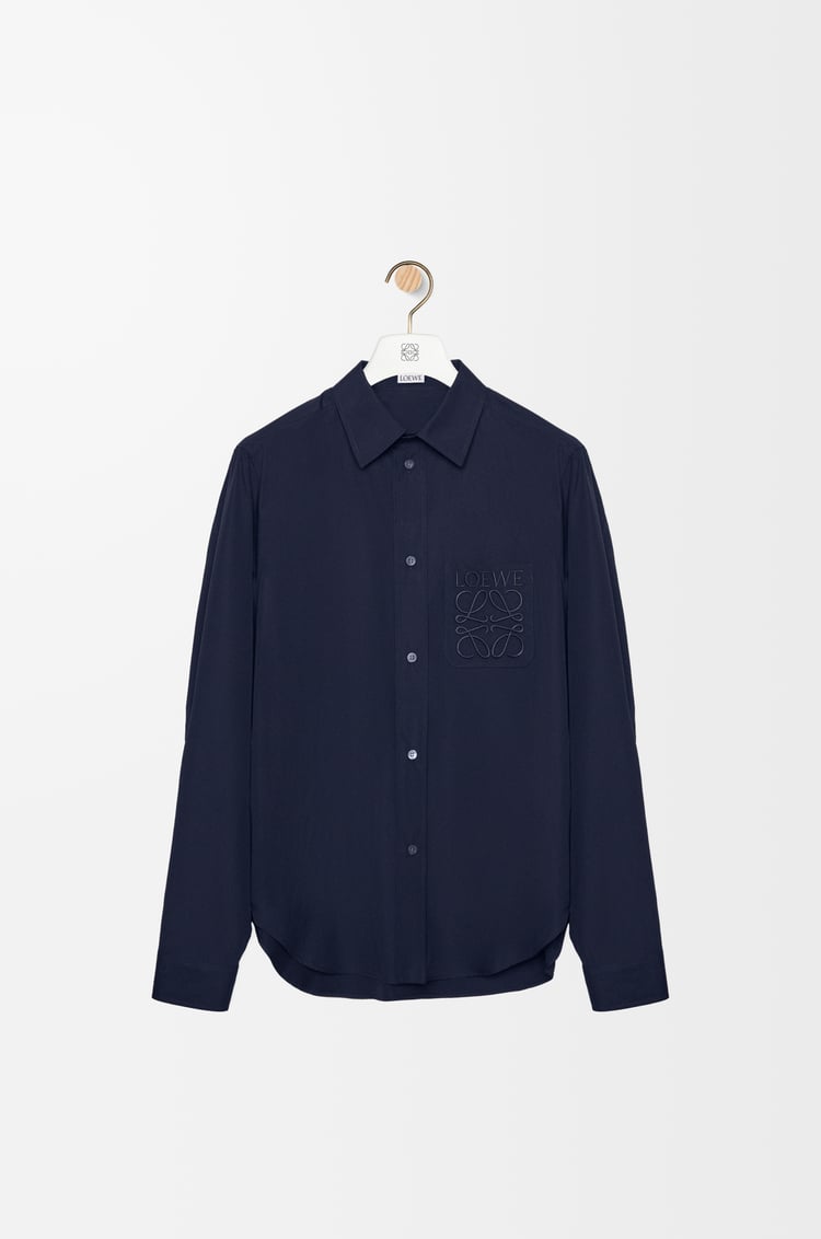 LOEWE Shirt in cotton Navy Blue