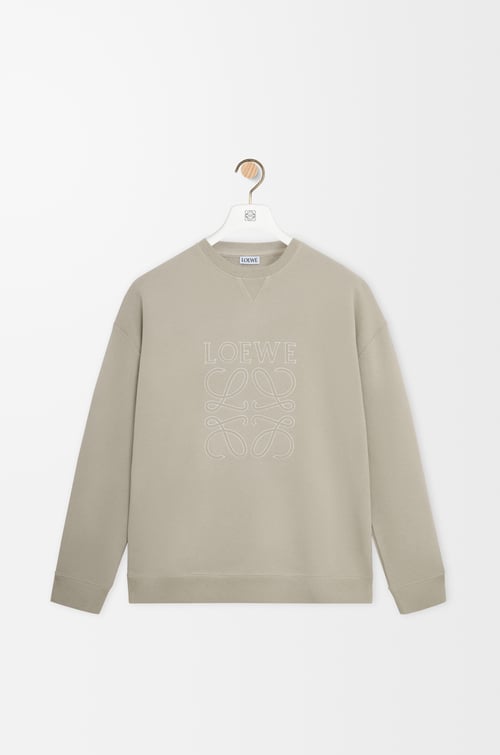 LOEWE Regular fit sweatshirt in cotton Dark Beige