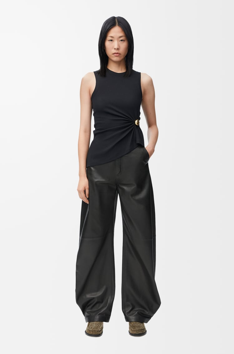 LOEWE Balloon trousers in nappa lambskin Black