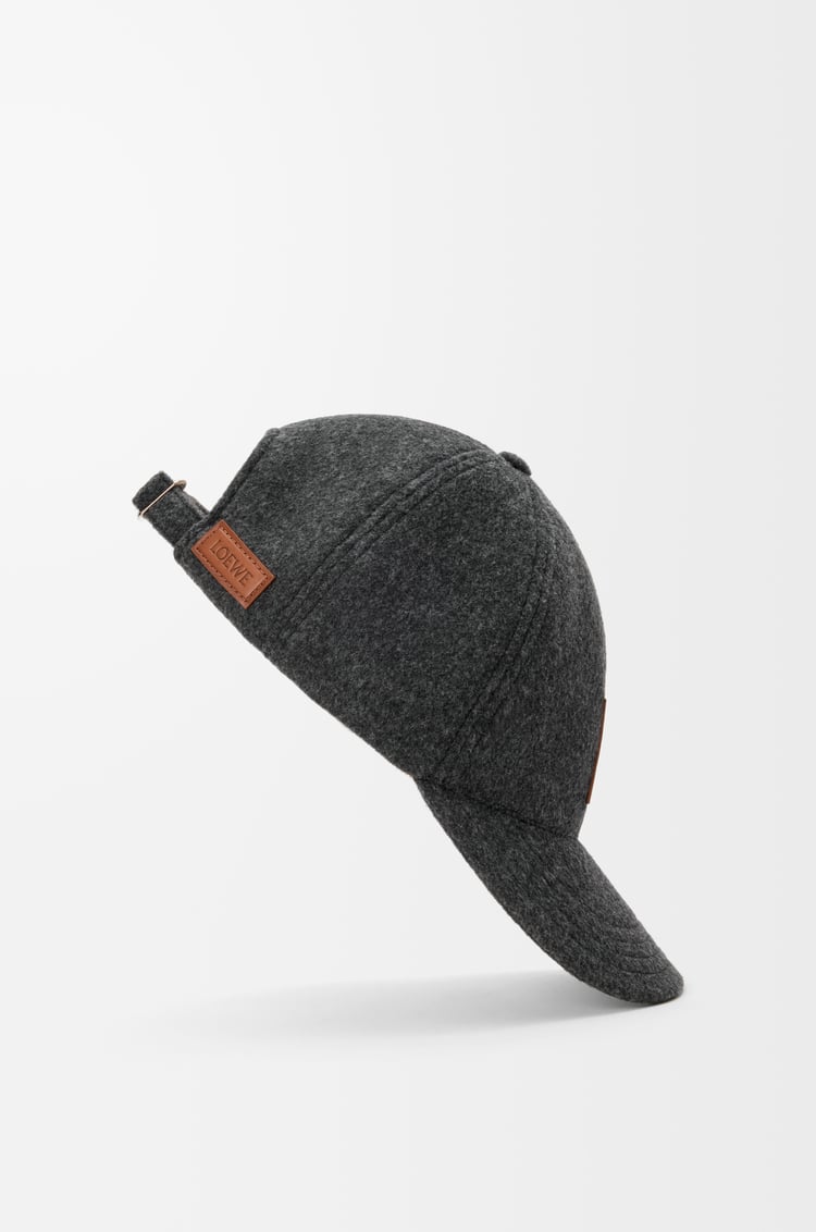 LOEWE Patch cap in wool Grey