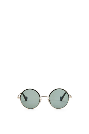 LOEWE Small round sunglasses in metal Solid Khaki Green plp_rd