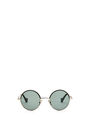 LOEWE Small round sunglasses in metal Solid Khaki Green pdp_rd