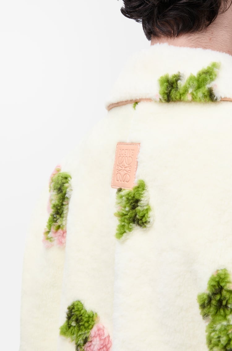 LOEWE Jacket in technical fleece White/Green/Pink
