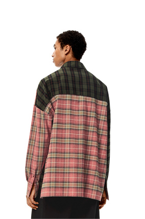 LOEWE Patchwork oversize shirt in cotton Green/Multicolor plp_rd