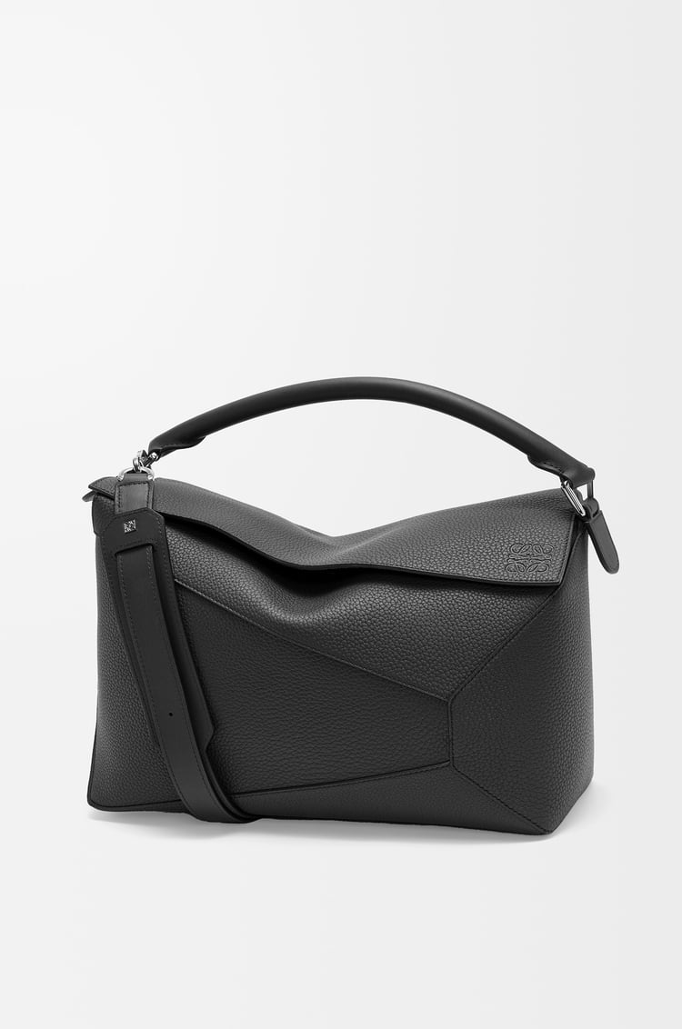 LOEWE Bolso Puzzle grande en piel de ternera Negro