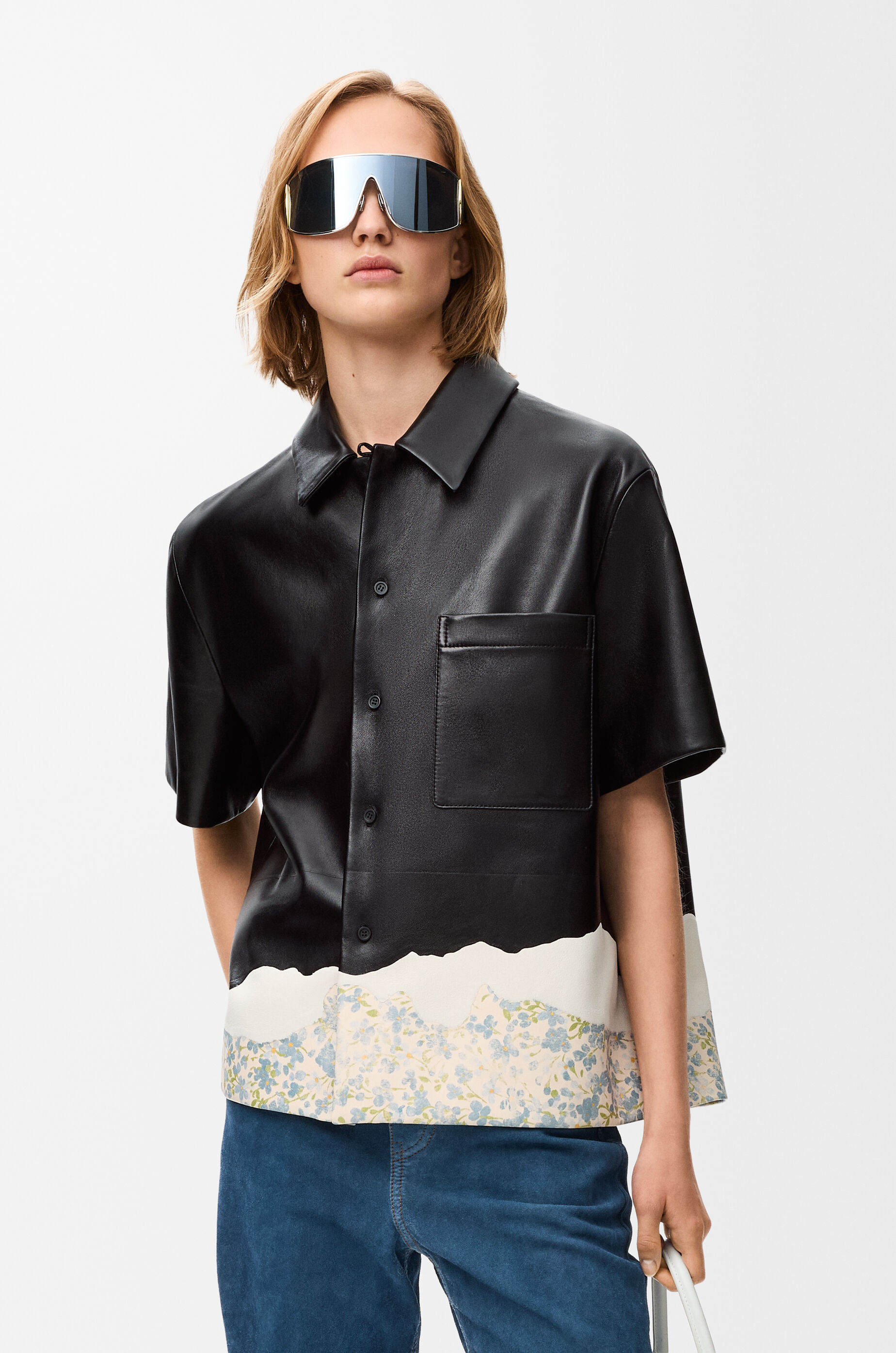 LOEWE パズルレザーシャツ （ナパラム） オーバーシャツ（ナパラム） ブラック - ロエベ 日本 公式サイト