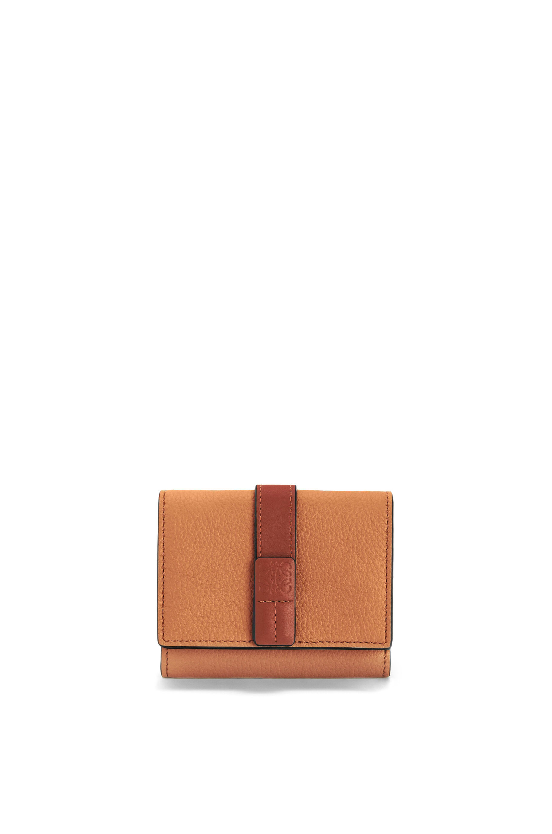 Loewe Women s Trifold Leather Wallet Brown Wallets
