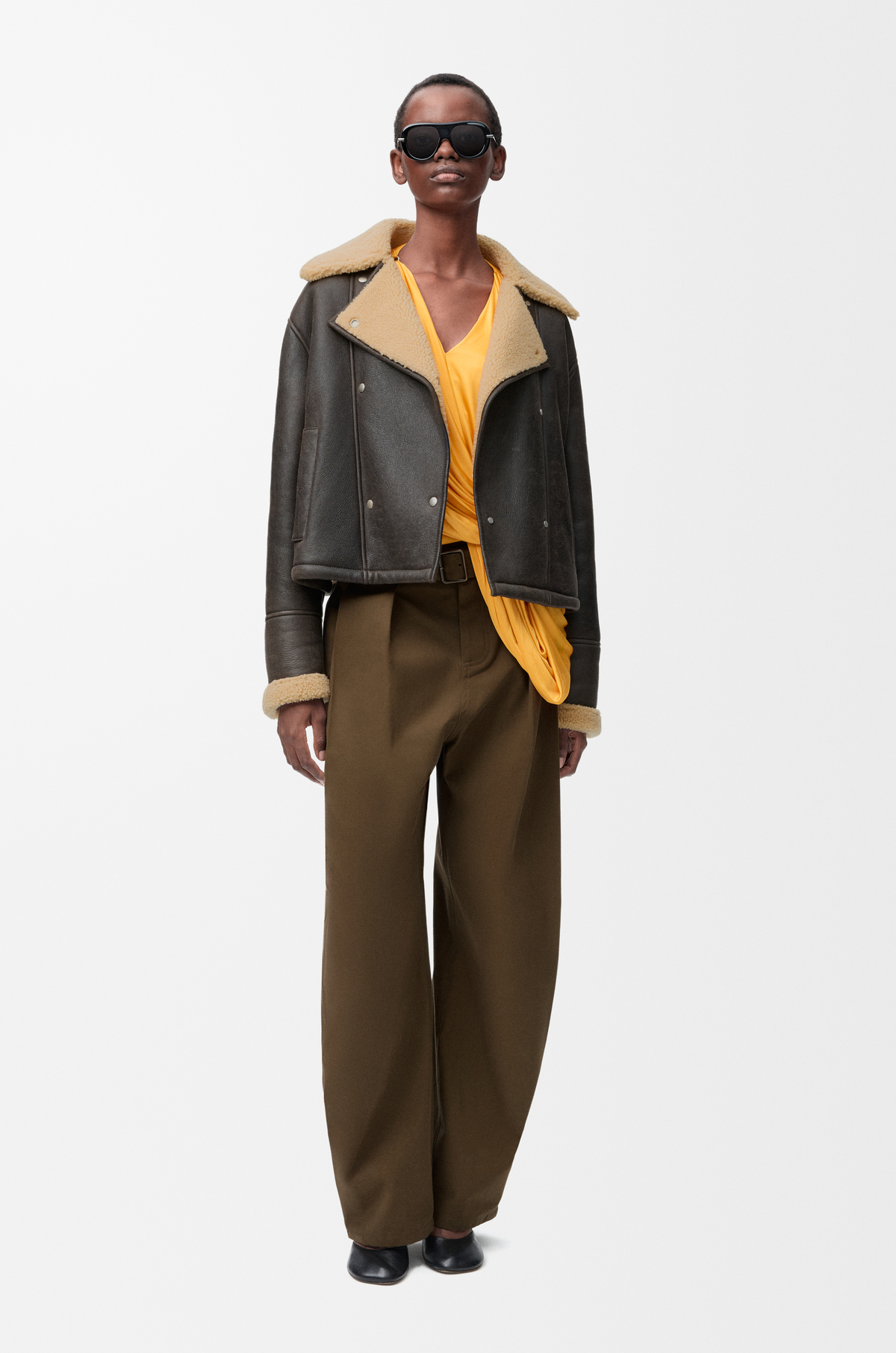 Jacket in shearling Brown - LOEWE Europe official website