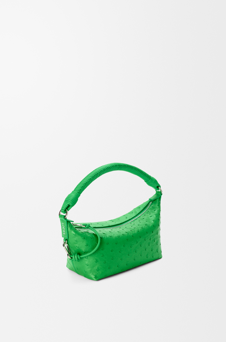 LOEWE Bolso Cala mini en piel de avestruz Verde Trébol