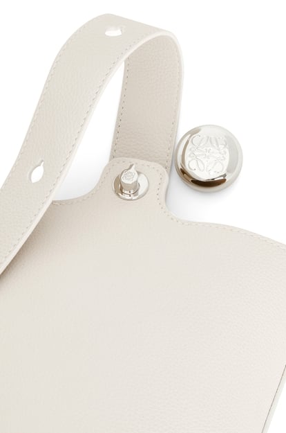 LOEWE Mini Pebble Bucket bag in soft grained calfskin Soft White plp_rd