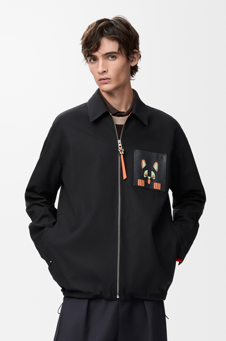 LOEWE Overshirt in cotton Black/Orange