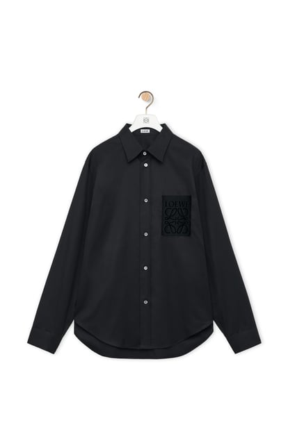 LOEWE Camisa en algodón Negro plp_rd