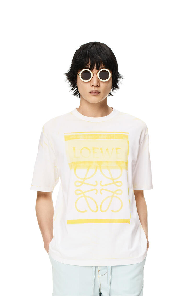 LOEWE 棉質影印 Anagram T 恤 白色/黃色 pdp_rd