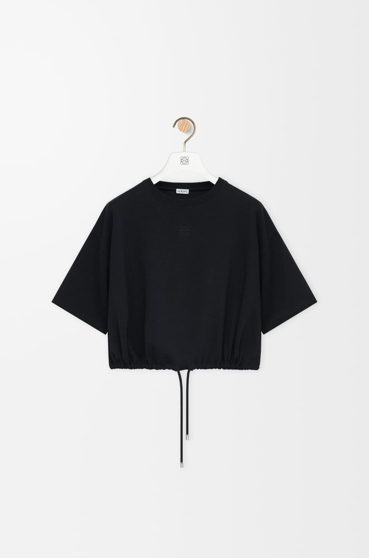 LOEWE Cropped T-shirt in cotton Black