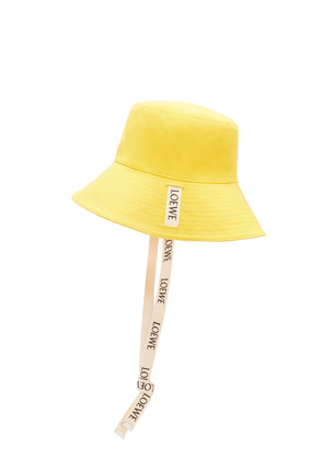 LOEWE Fisherman hat in canvas and calfskin Yellow