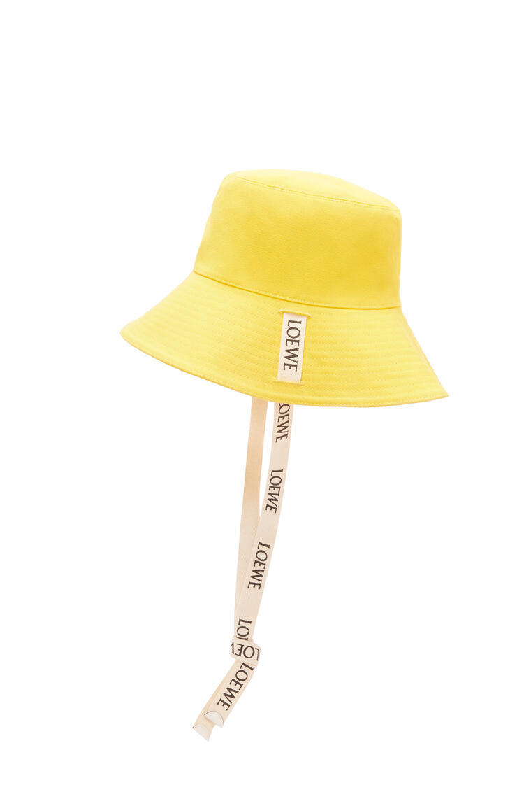 LOEWE 帆布和牛皮革渔夫帽 黄色 pdp_rd