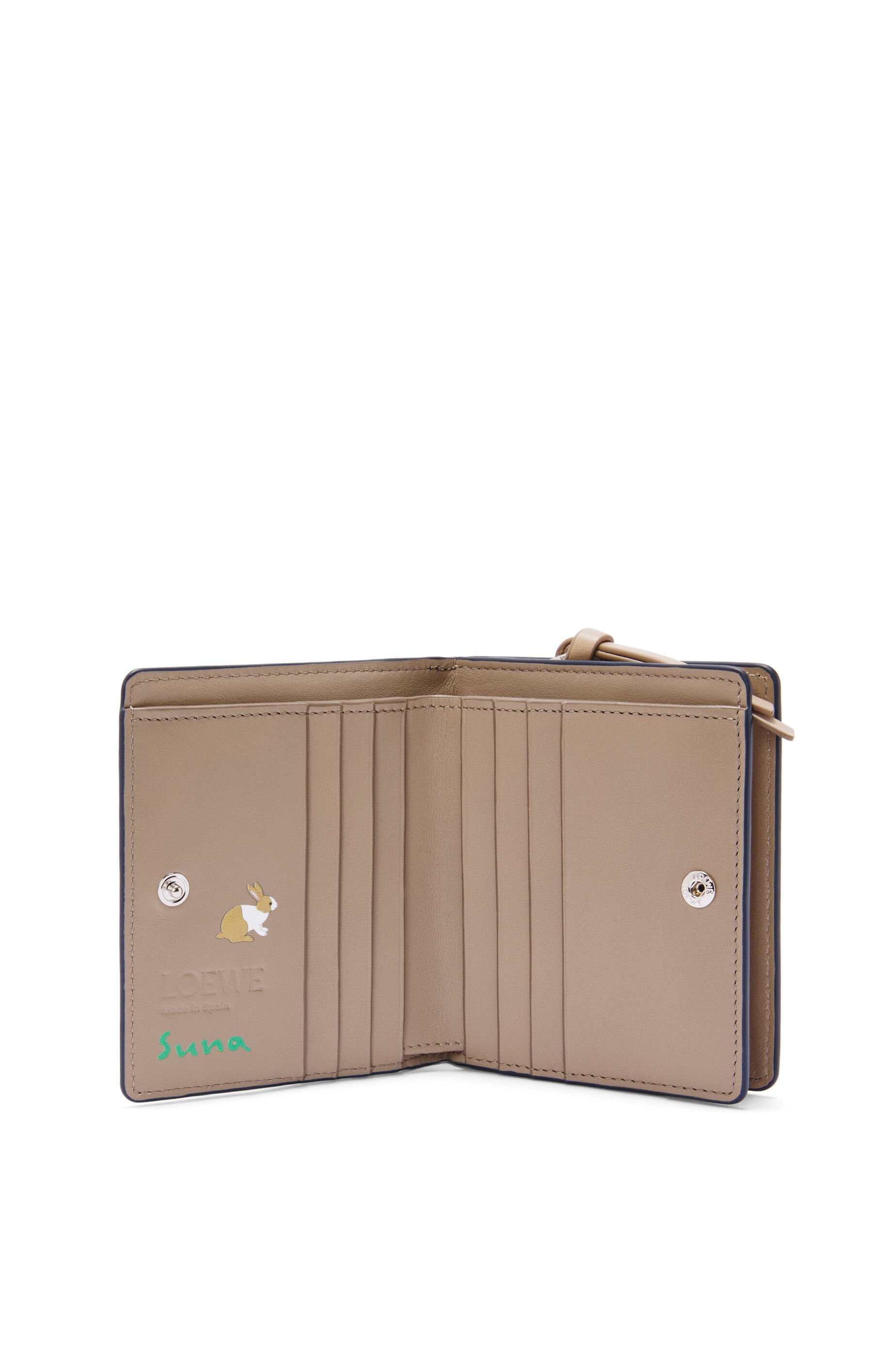 うさぎ コンパクト ジップウォレット（ナパカーフ） ディープネイビー - LOEWE