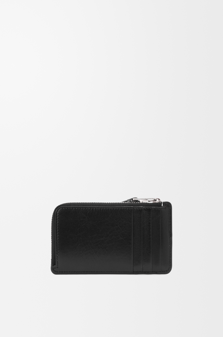 LOEWE 柔软粒面牛皮革和绒面革 Switch 硬币卡包 黑色/咖啡色