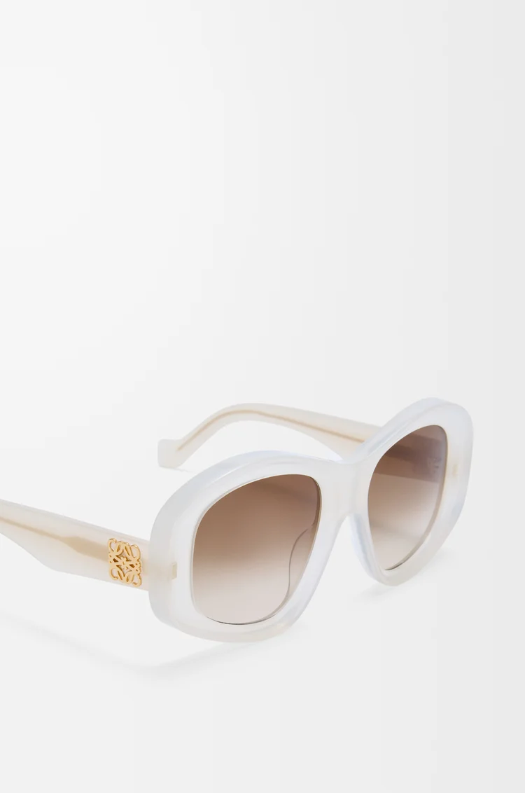 LOEWE 五角形太阳镜 Milky Ivory