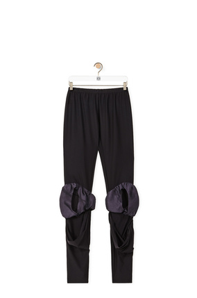 LOEWE Draped leggings in silk Black plp_rd