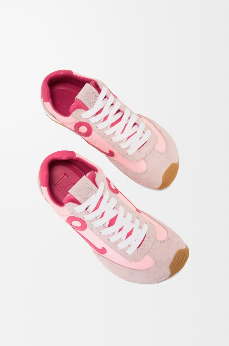 LOEWE Ballet Runner 2.0 in nylon and calfskin Baby Pink/Fuxia/Old Pink
