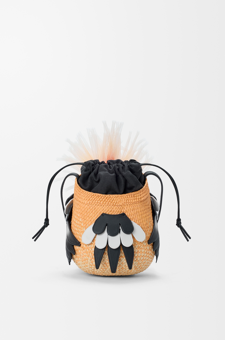 LOEWE 伊拉卡棕榈和牛皮革小鸟造型手袋 橙色