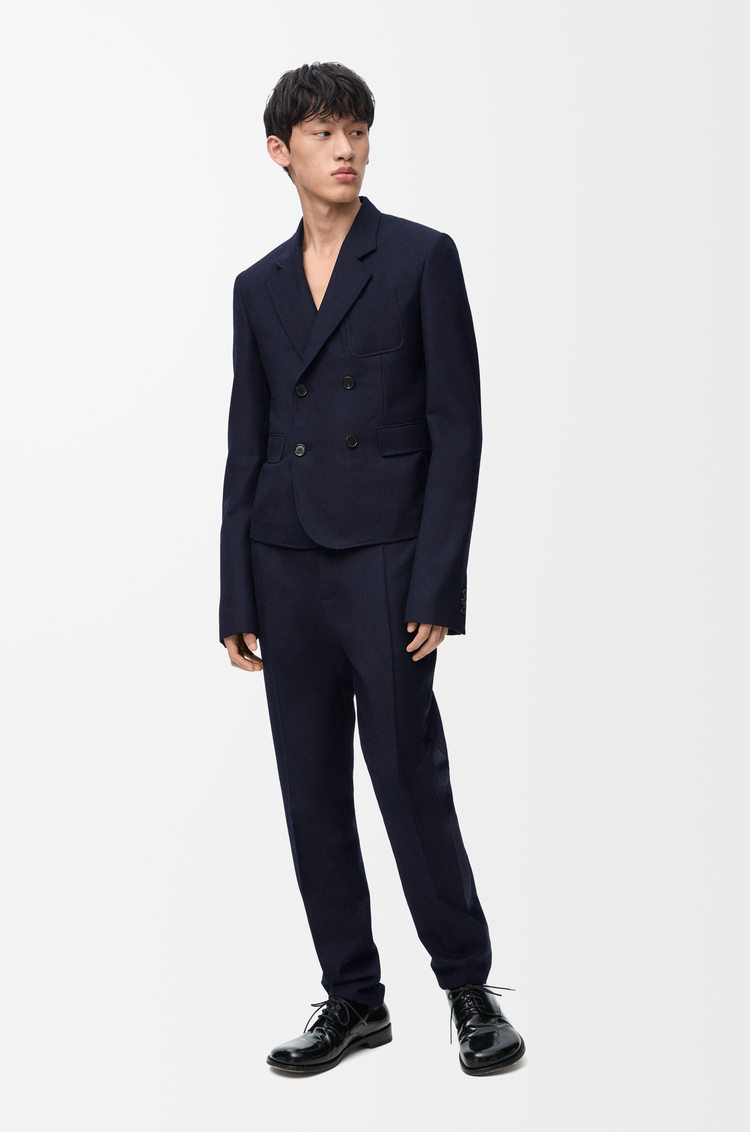 LOEWE Chaqueta en lana Azul Marino Jaspeado