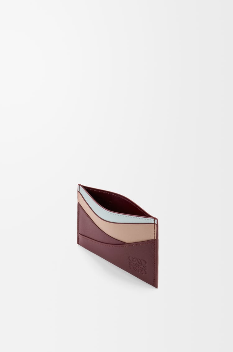 LOEWE Tarjetero Puzzle en piel de ternera Hielo/Burdeos Oscuro