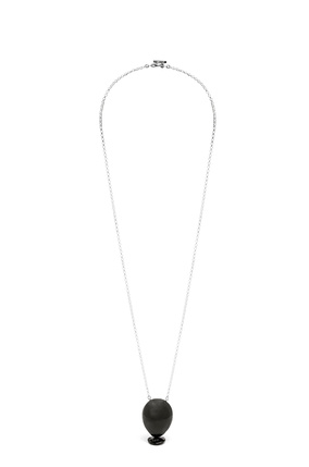 LOEWE Balloon pendant in sterling silver and enamel Black